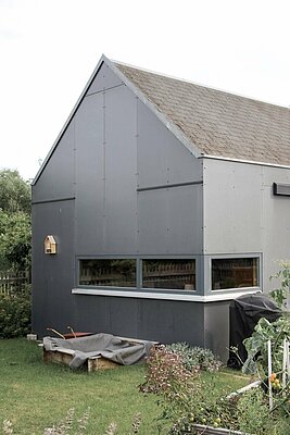 Lauben der Kleingartenanlage auf der Erba Insel Bamberg 