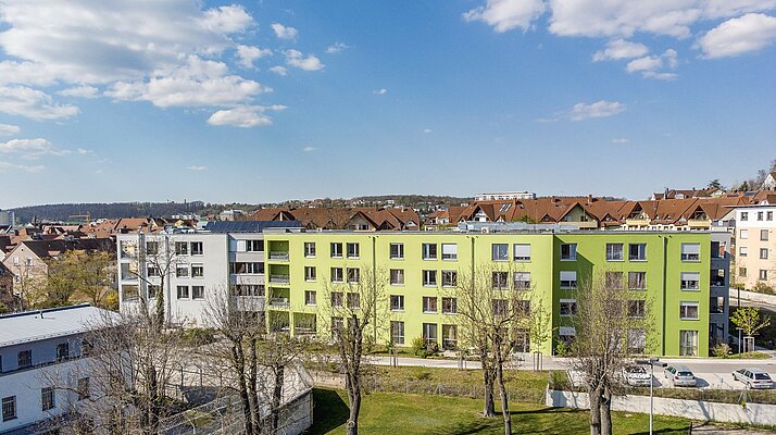 Frontansicht des Altenpflegeheims St. Ludwig in Ansbach