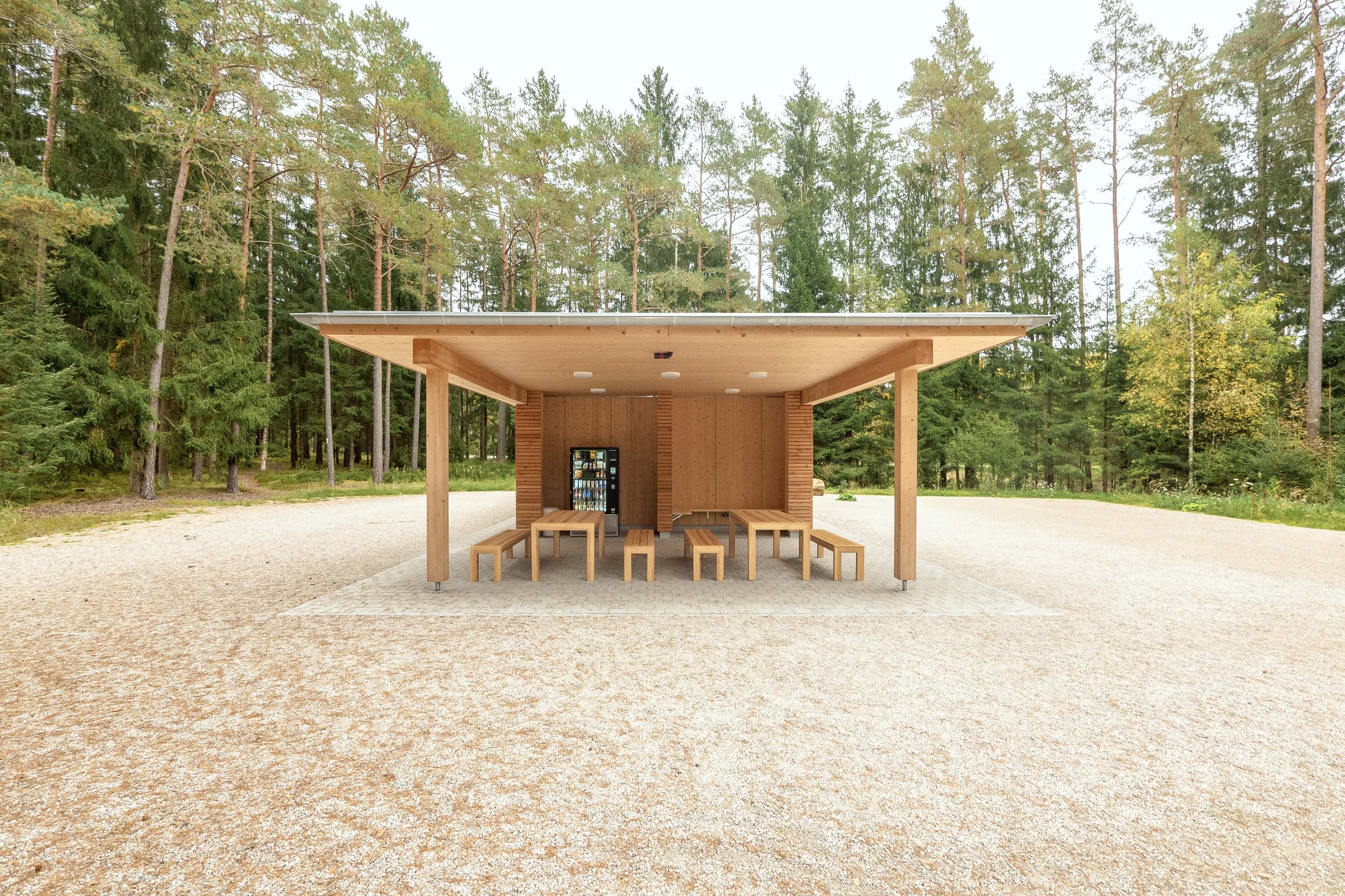 Pavillon im Wildpark Hufeisen